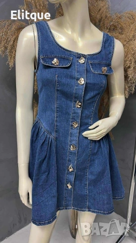 рокля деним , снимка 2 - Рокли - 53145343