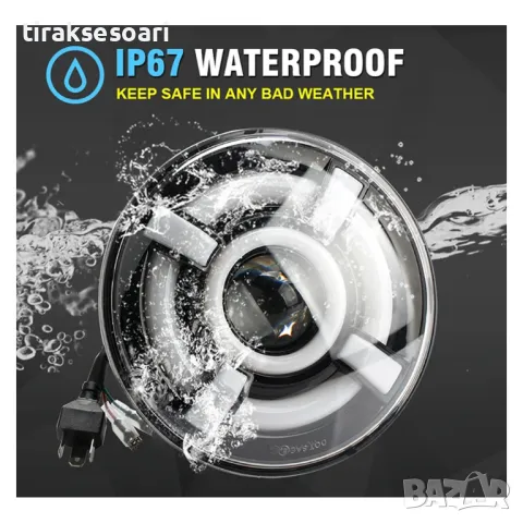 НОВ МОДЕЛ Devil Eye 200W 7 Инч Диодни Фарове за Lada Niva Jeep Wrangler, снимка 4 - Аксесоари и консумативи - 47395263