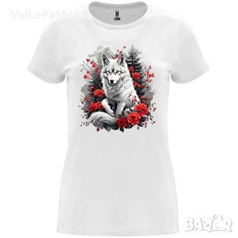 Нова дамска тениска с Вълк - Вълчица, снимка 2 - Тениски - 49115454