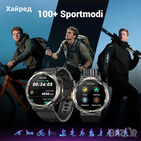 НОВ МЪЖКИ СМАРТ ЧАСОВНИК BLACKVIEW W50, снимка 6 - Смарт часовници - 54305819