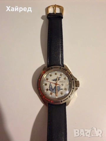 Руски механичен часовник Восток Командирские Адмирал Кузнецов, снимка 2 - Антикварни и старинни предмети - 53971914