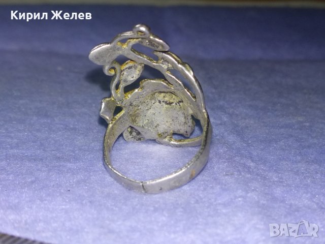 Стар ПРЕКРАСЕН ФЛОРАЛЕН АРТ НУВО СРЕБЪРЕН ПРЪСТЕН РОЗА - ВИСОКА ПРОБА СРЕБРО МАЙСТОРСКА РАБОТА 40613, снимка 17 - Антикварни и старинни предмети - 42644214