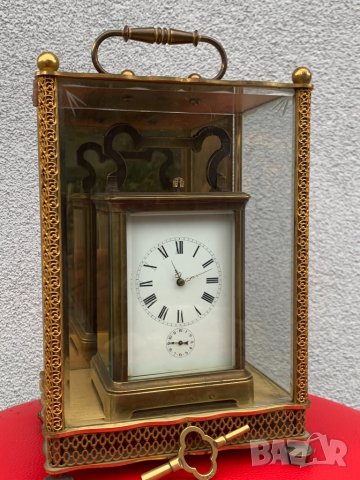 Каретен часовник репетир,будилник и гонг, снимка 5 - Антикварни и старинни предмети - 31444712