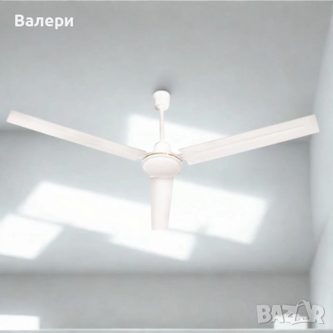 Метален таванен вентилатор Muhler MCD-54056 – 142 см (56"), 60W, с регулатор на стена, снимка 2 - Вентилатори - 53205223