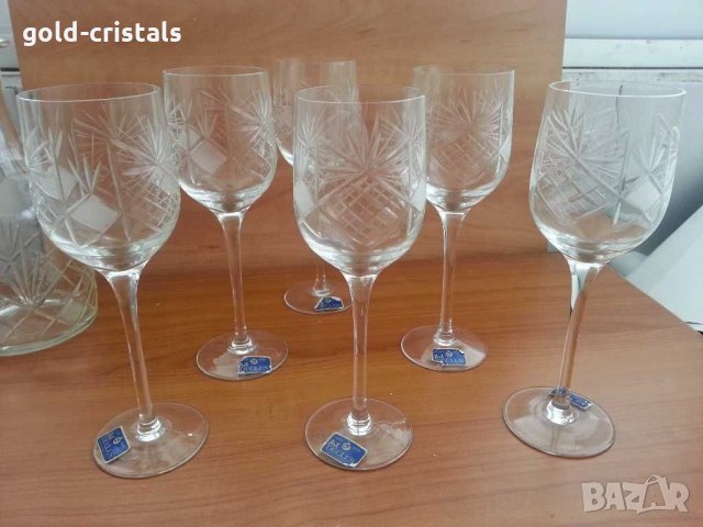 Кристални чаши , снимка 8 - Антикварни и старинни предмети - 30375671