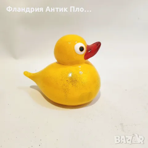 Стъклена фигурка на пате, снимка 2 - Статуетки - 49099645