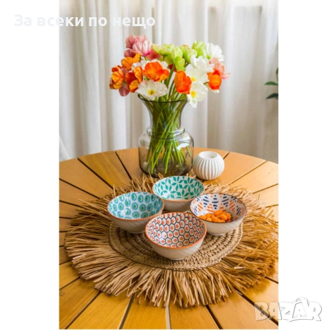 Комплект 4 керамични купички, различни модели Код P2029, снимка 2 - Съдове за готвене - 53937742