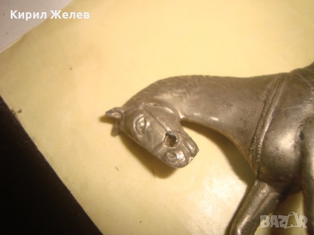 СТАРА МЕТАЛНА ФИГУРА на ГАЛОПИРАЩ КОН БЯЛ БРОНЗ РЪЧНА ХУДОЖЕСТВЕНА МАЙСТОРСКА ИЗРАБОТКА 17049, снимка 11 - Колекции - 34420118