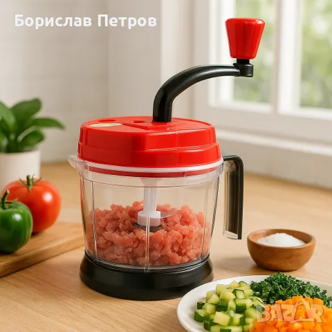 Мултифункционален кухненски чопър 2L – Смила, нарязва и миксира само с едно завъртане, снимка 2 - Чопъри и пасатори - 56036776