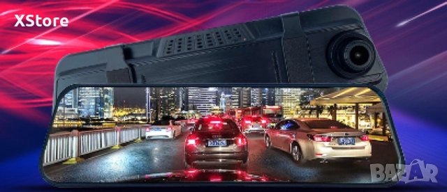 Видеорегистратор в огледало за обратно виждане за автомобил , снимка 2 - Аксесоари и консумативи - 52457635