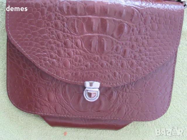 Дамска чанта от естествена кожа, нова, снимка 7 - Чанти - 48360364