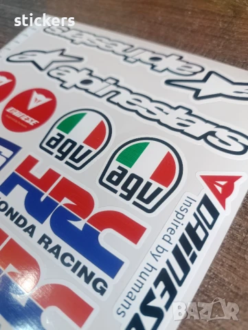 Стикери за ХОНДА Honda Alpinestars GRC AGV Showa и др., снимка 4 - Части - 51368763