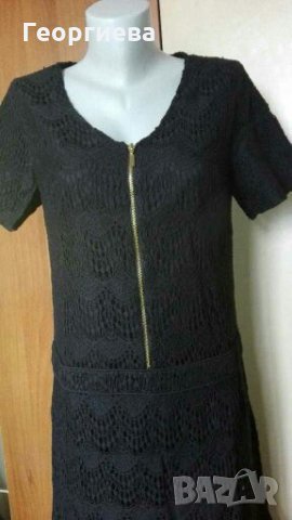 Френска НОВА рокля от памучна дантела в черно 👗🍀М, M/L👗🍀 арт.365, снимка 9 - Рокли - 28041374