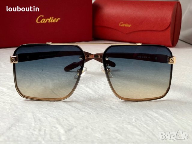Cartier висок клас мъжки слънчеви очила с дървени дръжки, снимка 2 - Слънчеви и диоптрични очила - 42814317