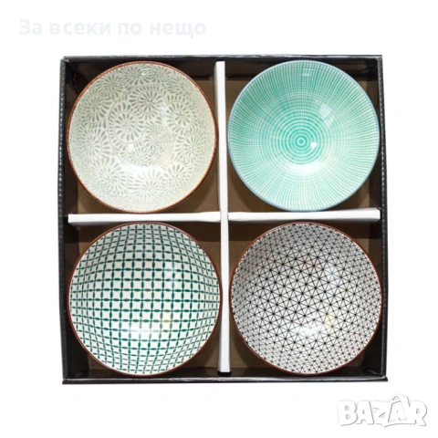 Комплект 4 керамични купички, различни модели Код P2029, снимка 7 - Съдове за готвене - 53937742