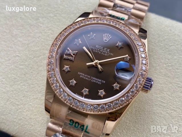 Дамски часовник Rolex Lady-Datejust Chocolate с автоматичен механизъм, снимка 3 - Дамски - 50953445