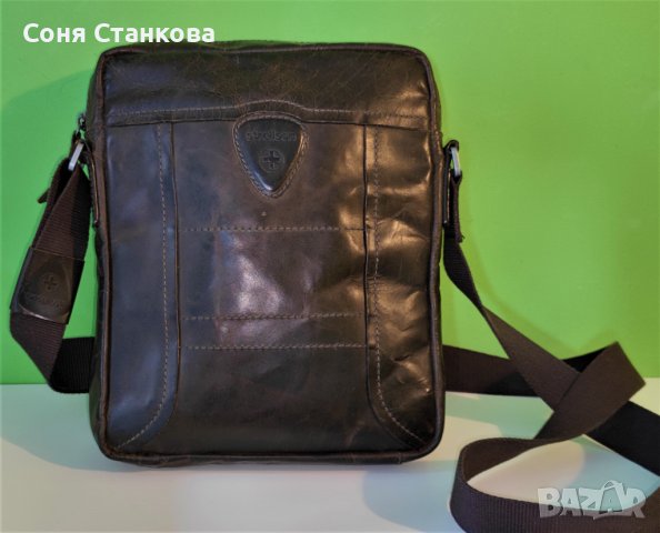 STRELLSON - Мъжки чанти за през рамо - естествена кожа, снимка 9 - Чанти - 42115030
