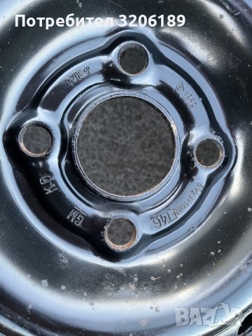 Железна джанта 13 цола 4х100 за Опел, снимка 4 - Гуми и джанти - 42909961
