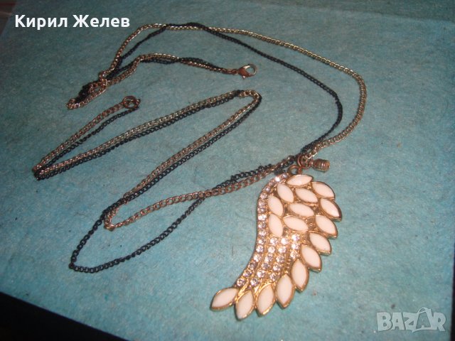 ПОЗЛАТЕН СКЪПОЦЕНЕН МЕДАЛЬОН ФИГУРАЛЕН АРТ ПЕНДАНТ с ФИНА ДВОЙНА ВЕРИЖКА 10961