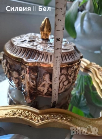 Винтидж кутия Италианска керамика , снимка 6 - Антикварни и старинни предмети - 52238532