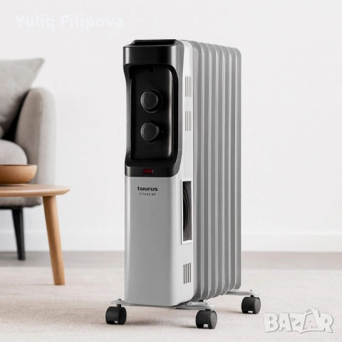 Маслен радиатор с термостат, TAURUS - 1500W -35% отстъпка, снимка 2 - Радиатори - 51447161