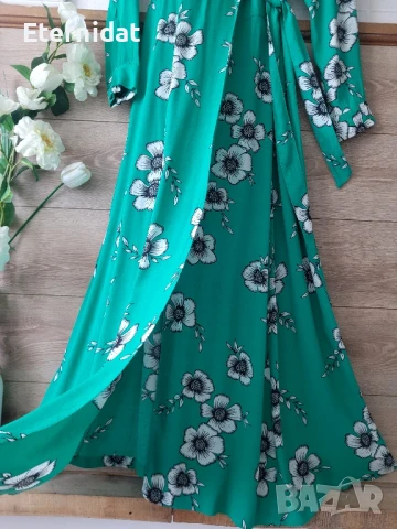 Дълга зелена рокля , снимка 6 - Рокли - 51010025