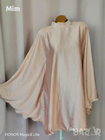 M/L Розова, сатенена много ефектна рокля / перелина /, снимка 5 - Рокли - 56204566