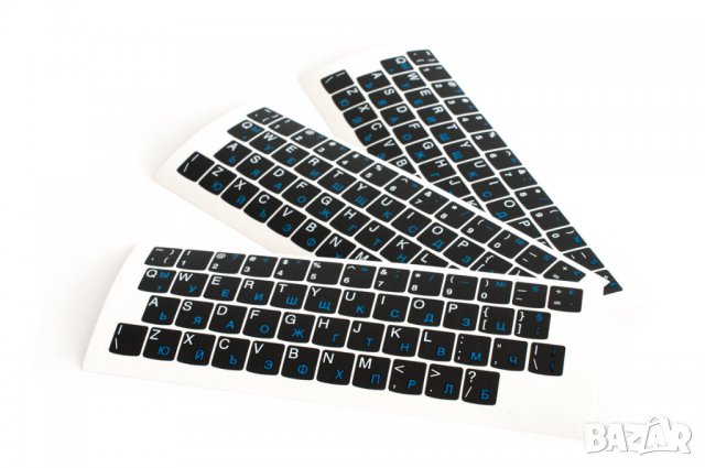 Стикери за лаптоп клавиатура US+БДС /кирилица/черен мат, снимка 5 - Клавиатури и мишки - 19660906