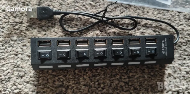 Нов 7-портов USB, снимка 2 - Друга електроника - 50215115