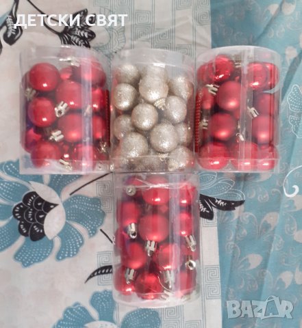 Коледни мини топки , шишарки и друга декорация , снимка 1 - Декорация за дома - 42564989