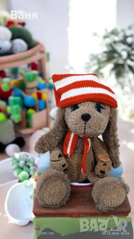 Ръчно плетено кученце, снимка 12 - Плюшени играчки - 47874809