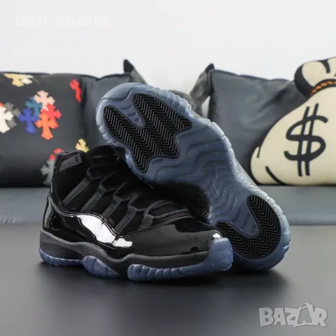 !НОВИ! Air Jordan 11 Retro | Black/Cap and Gown | + КУТИЯ, снимка 3 - Маратонки - 55750511