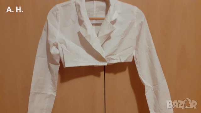 Скъсено бяло сако /Бели ръкави