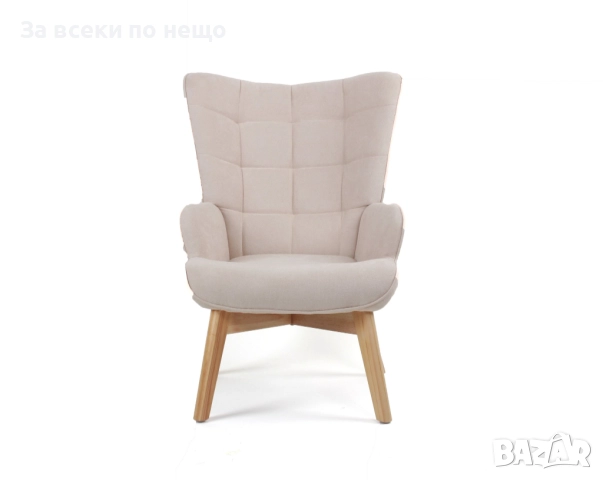 Фотьойл DAREN бежово/натурално Код P1494, снимка 3 - Дивани и мека мебел - 52338848