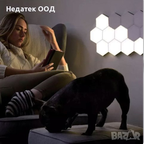 Комплект LED стенни лампи, С дистанционно управление, 7.5x2.5x8.5cm, 3 бр., снимка 4 - Други стоки за дома - 40730959