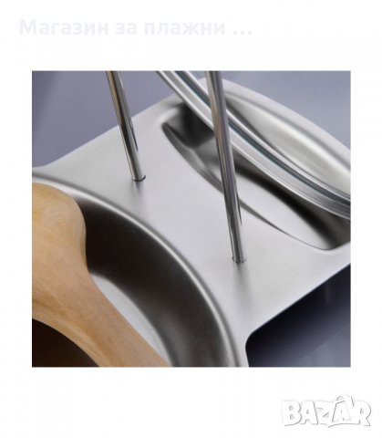 ПОСТАВКА ЗА КАПАК И ЛЪЖИЦА, МЕТАЛНА - код МЕТАЛНА, снимка 3 - Аксесоари за кухня - 34225585