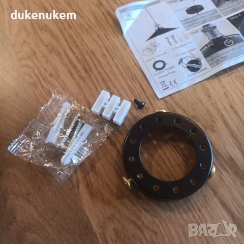 Винтидж висяща лампа, индустриален ретро дизайн 26 см, снимка 11 - Лампи за таван - 52141183