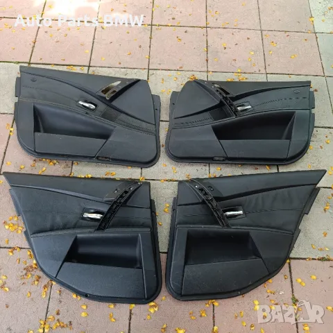Черни кожени кори врати BMW E60 E61 Кори врати БМВ Е60 Е61, снимка 3 - Части - 50435414