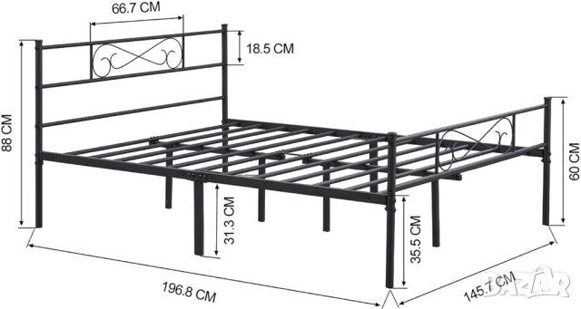 Металнo легло 12981, снимка 4 - Спални и легла - 42811088