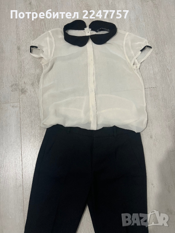 Zara панталон с ризка размер XS, снимка 2 - Панталони - 44634992