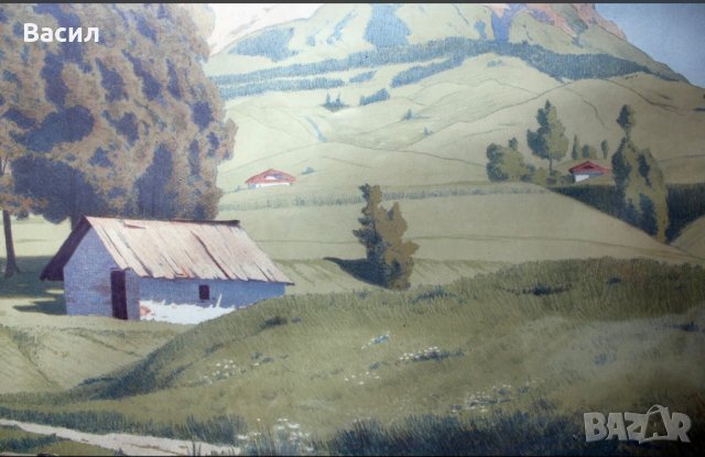 Голяма цветна литография, снимка 5 - Декорация за дома - 38904925