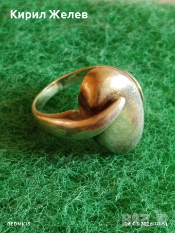 Ретро Арт бижу сребърен пръстен майсторска изработка 52965, снимка 6 - Пръстени - 53981755