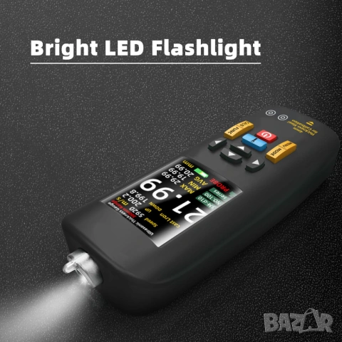 BSIDE T7 Акум. ултразвуков дебеломер 1.0-300 мм с 2.8” HD LCD диспл., снимка 6 - Друга електроника - 53264059