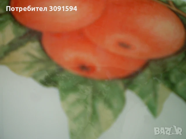 Ретро въртящ порцеланов поднос на плодове, снимка 3 - Колекции - 50848308