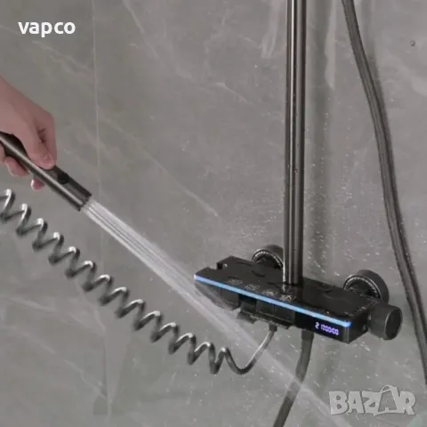 Модерен интелигентен душ с дисплей и LED подсветка D27, снимка 7 - Душове - 47756322