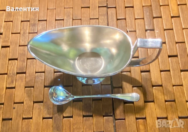 #1001# Голяма сосница. Посребрена. От Холандия., снимка 3 - Прибори за хранене, готвене и сервиране - 50474361