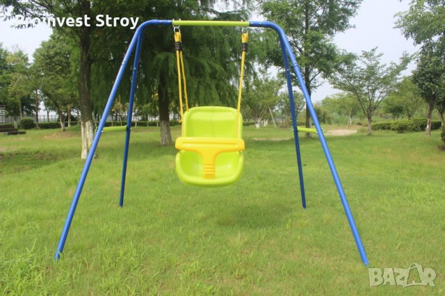 Единична детска метална люлка AC5003 с размери 167*140*145 см., снимка 2 - Други - 35509559