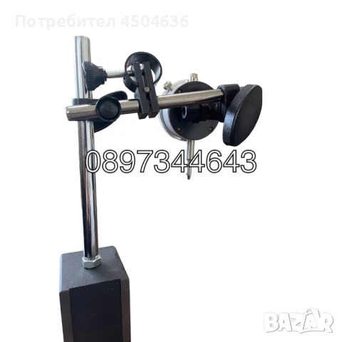 Магнитна стойка и индикаторен часовник HAWEK 0-10 мм, снимка 5 - Други инструменти - 50967978