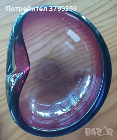 Стъклен пепелник, снимка 2 - Декорация за дома - 49051544