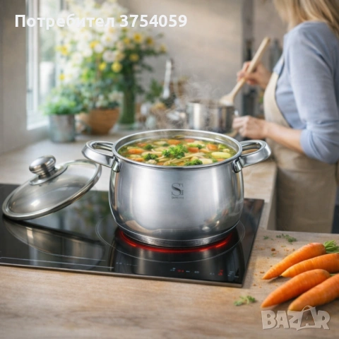 SwissGold Emmie Тенджера 2.0L с капак, SG-19032, снимка 2 - Съдове за готвене - 53075602